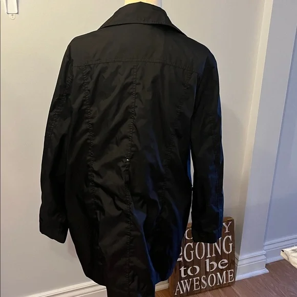 PENMANS Black Raincoat Rain Jacket Liked Snaps Details 1X - Picture 6 of 11